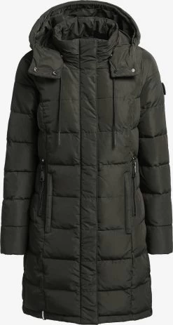 Khujo Korte Mantels Wintermantel Cups Dames Donkergroen