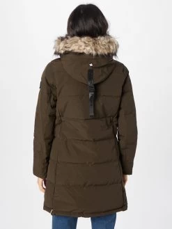 Khujo Wintermantels Wintermantel Cloren Dames Olijfgroen -Mode kledingwinkel 414ae48b2e280e5738d22dd589082121