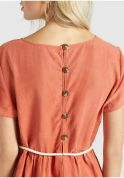 Khujo Asba - Jurk - Terrakotta -Mode kledingwinkel 4290749156f84e798b9438f8866c73f3