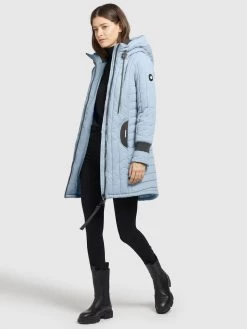 Khujo Tussenmantels Tussenmantel Jerry Dames Lichtblauw -Mode kledingwinkel 4369596fca2b95c10ccc35629309482d