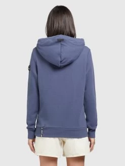 Khujo Hoodies Sweatshirt Rhabea Dames Blauw -Mode kledingwinkel 436d1779b00405ae652beb7bf9c1d66d
