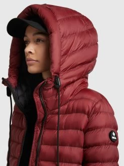 Khujo Winterjassen Winterjas Lona Shine Dames Roestrood -Mode kledingwinkel 445da76d28b2972654753bbcae6a8c7e