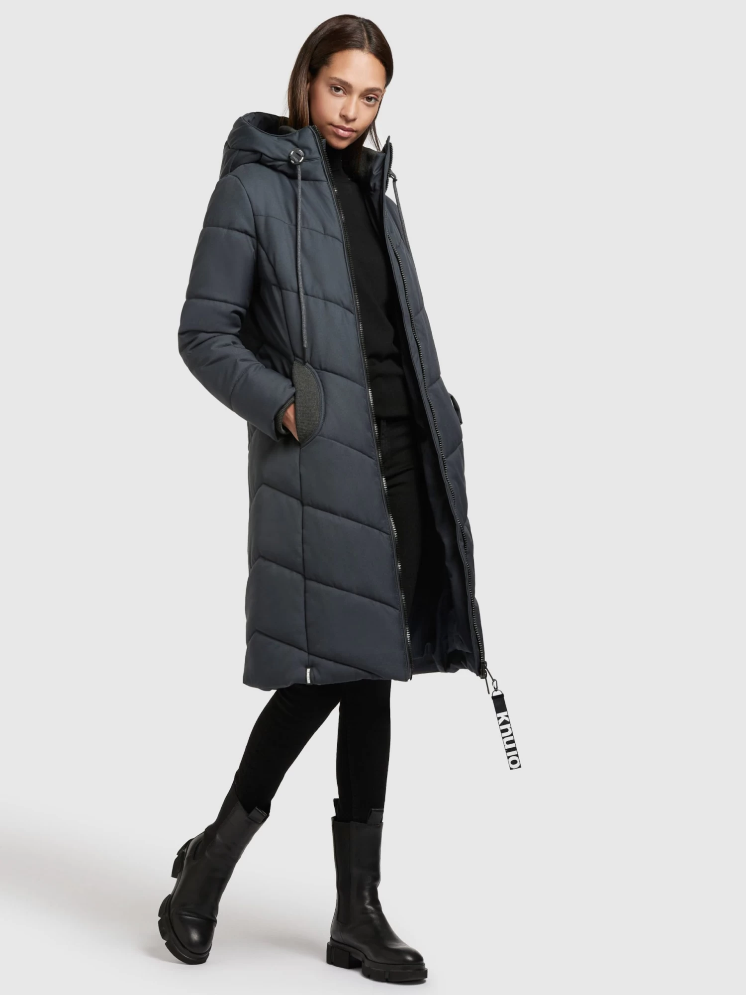 Khujo Wintermantels Wintermantel Aribay Dames Nachtblauw 6 Khujo Wintermantels Wintermantel Aribay Dames Nachtblauw - Afbeelding 6