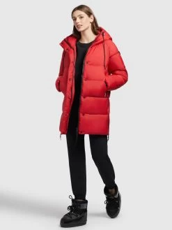 Khujo Winterjassen Winterjas Franee Dames Rood -Mode kledingwinkel 47300921af6e7ca6dca5516708909cc0