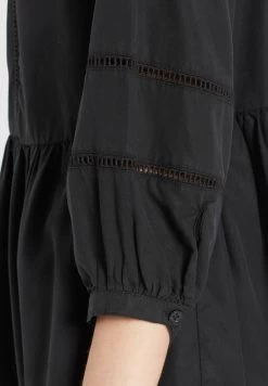 Khujo Blousejurken Blousejurk Crepes Dames Zwart -Mode kledingwinkel 48927da0bd41082b63b1cc426ccc2290