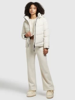 Khujo Winterjassen Winterjas Monty 2 Dames Offwhite -Mode kledingwinkel 489408531406687b57281ca60f291c14