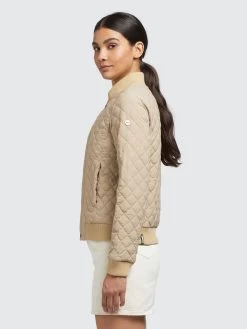 Khujo Tussenjassen Tussenjas Monza Dames Beige -Mode kledingwinkel 499ace087888087709c58cc72d95df3c
