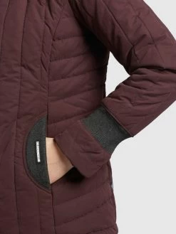 Khujo Winterjassen Winterjas Dames Wijnrood -Mode kledingwinkel 49b5e015f2e6fb7db956ba7e752ba784