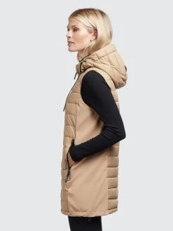 Khujo Bodywarmers Bodywarmer Becca Dames Sand -Mode kledingwinkel 49bb58c55f6ee5ecd8413175f355ea33