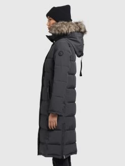 Khujo Wintermantels Wintermantel LOLL Dames Antraciet -Mode kledingwinkel 49c7db0381202c844693ea992856e0b6