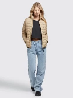 Khujo Tussenjassen Tussenjas Eleni Dames Beige -Mode kledingwinkel 4b204a0fba1cb74361387ad30e8ab124