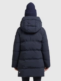 Khujo Korte Mantels Wintermantel Wente Dames Donkerblauw -Mode kledingwinkel 4c9a673a85ecd7f4c0c0d42ece14b9a6