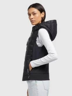 Khujo Bodywarmers Bodywarmer Fabia Matt Dames Zwart -Mode kledingwinkel 4d346212b3f4a5d877d9c6b9abf7713d