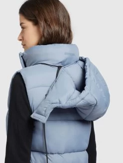 Khujo Bodywarmers Bodywarmer Eden Dames Lichtblauw -Mode kledingwinkel 4d4f133dc85354adb67f09cde604279b