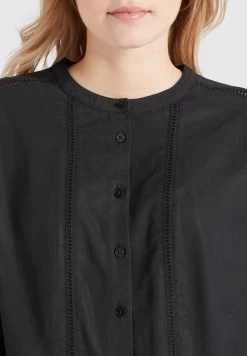 Khujo Blousejurken Blousejurk Crepes Dames Zwart -Mode kledingwinkel 5066fac612ccb535ea432950bcf9b0a9