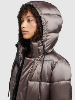 Khujo Wintermantels Wintermantel Julina Dames Taupe -Mode kledingwinkel 50fa37dd08015491545046b23821dad7