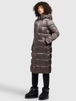 Khujo Wintermantels Wintermantel Julina Dames Taupe -Mode kledingwinkel 51b60a20849b2a2cf2e61edb332f7008