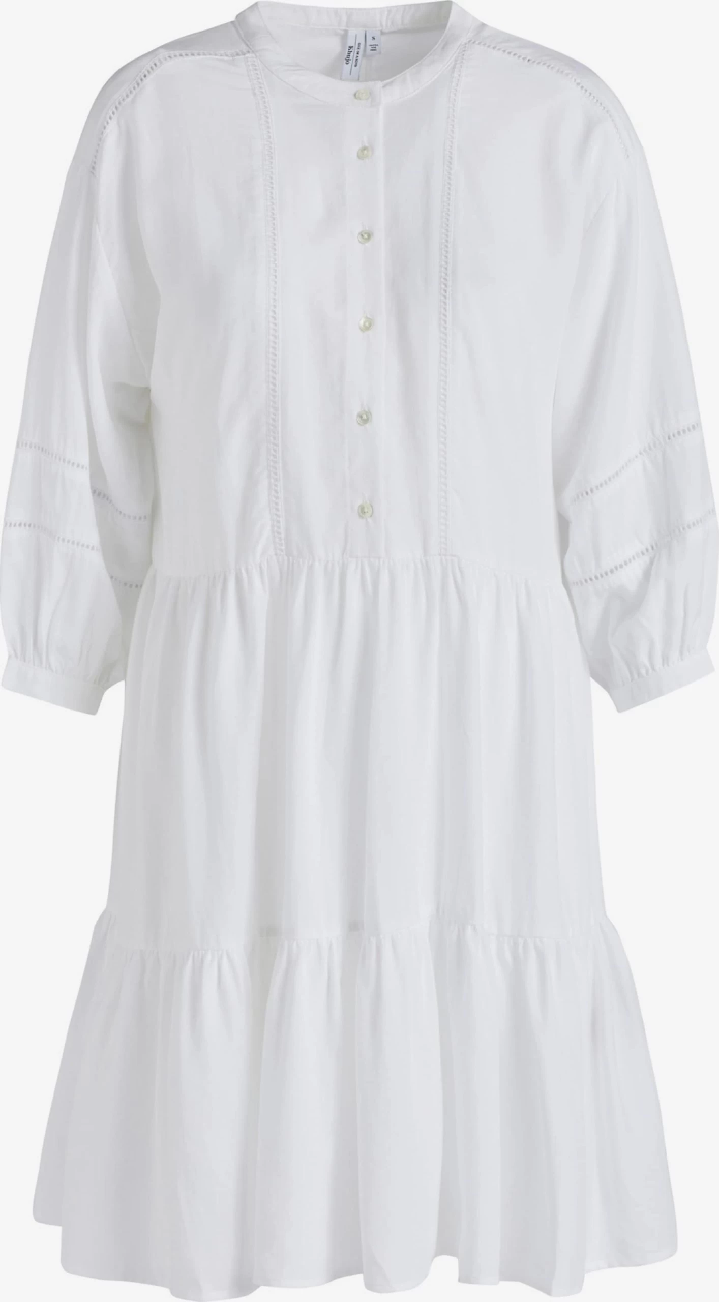 Khujo Blousejurken Blousejurk Crepes Dames Wit