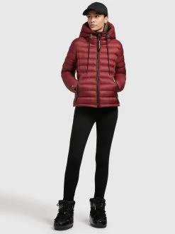 Khujo Winterjassen Winterjas Lona Shine Dames Roestrood -Mode kledingwinkel 523510ca53d9be2de67d6f7816a0be42