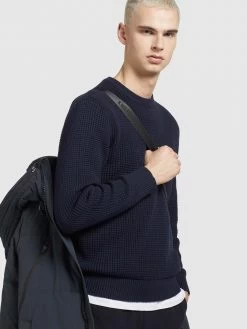 Khujo Winterjassen Winterjas Cloyd Heren Marine -Mode kledingwinkel 587dc2fcd5dad6a01a26734afb70817a