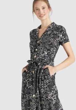 Khujo Blousejurken Blousejurk Goya Dames Zwart -Mode kledingwinkel 588863fa0c2667147189b00e4d023b63