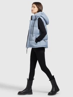 Khujo Bodywarmers Bodywarmer Eden Dames Lichtblauw -Mode kledingwinkel 5ab921c5a9167404599baf392faf9497