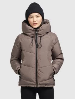 Khujo Winterjassen Winterjas Esila Dames Mokka -Mode kledingwinkel 5b83c218be28d873a0dd95509516785e