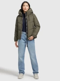 Khujo Winterjassen Winterjas Esila Dames Kaki -Mode kledingwinkel 5bff01d3346dbc20c68791d5178d178a