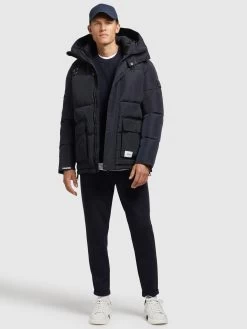 Khujo Winterjassen Winterjas Jedi Heren Donkerblauw -Mode kledingwinkel 5f026283df78d66aeef6f37404d462b4