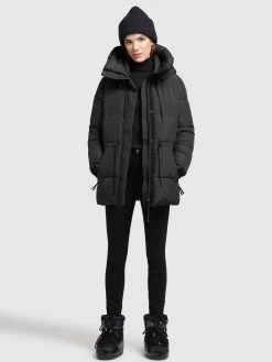 Khujo Winterjassen Winterjas Leviani Dames Zwart -Mode kledingwinkel 5f08c1ca4a5d1b18142ee375cec010c4