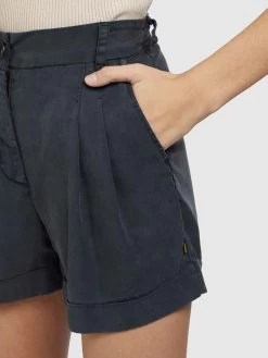 Khujo Shorts Loosefit Bandplooibroek Elida Dames Donkerblauw -Mode kledingwinkel 6248721c7c6fb4fefa55dd6183d669db