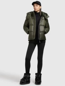 Khujo Winterjassen Winterjas Valona Dames Donkergroen -Mode kledingwinkel 633ff81d13e124c20a685fb6f63902ba