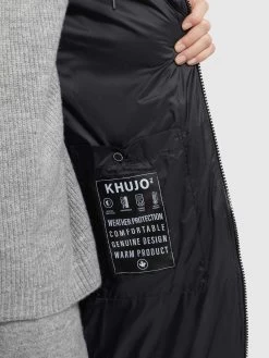 Khujo Wintermantels Wintermantel TUULA Dames Zwart -Mode kledingwinkel 63849631cb5861192e88bd2a49f2cd32
