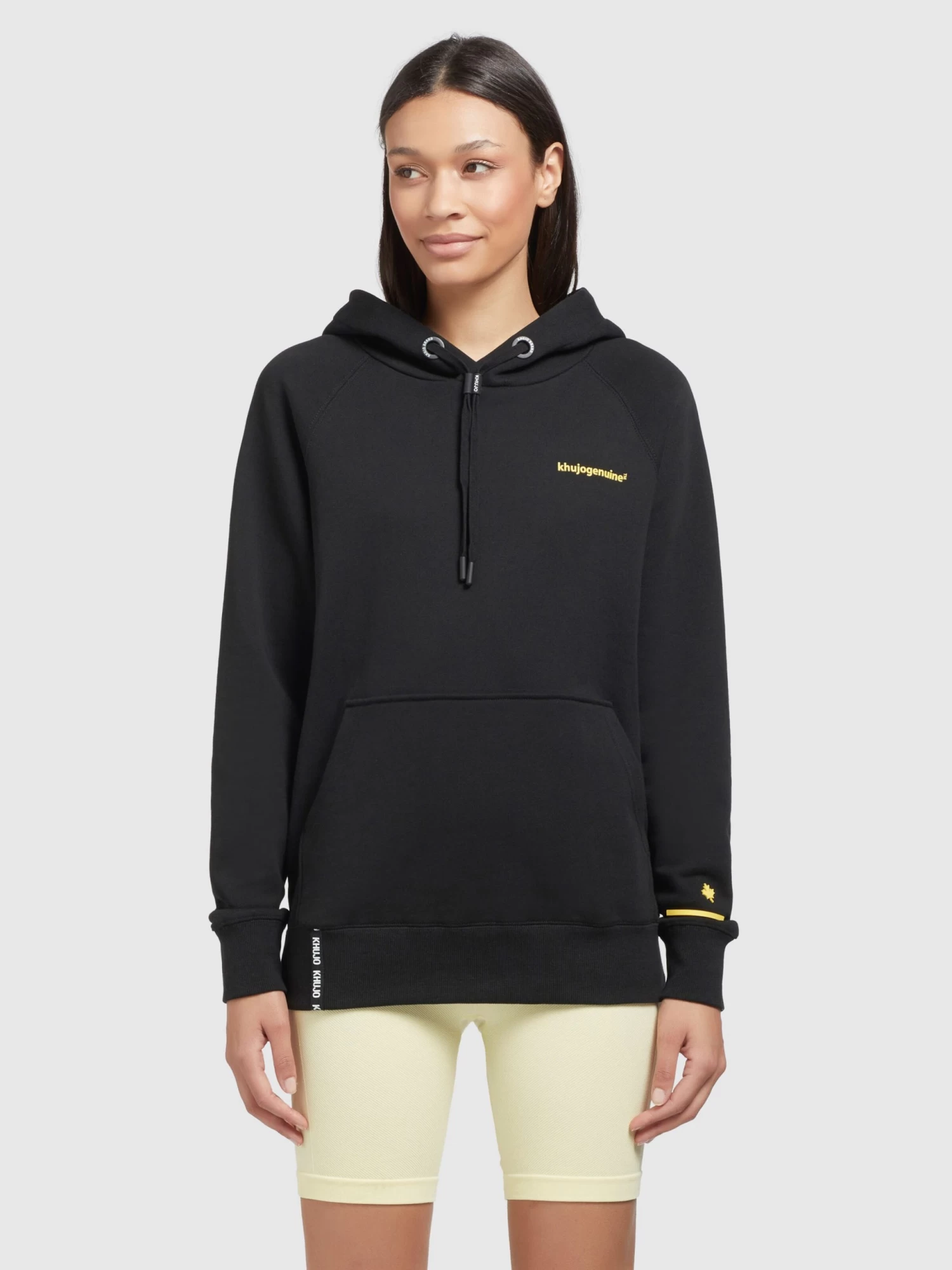 Khujo Hoodies Sweatshirt Odette Dames Zwart 2 Khujo Hoodies Sweatshirt Odette Dames Zwart - Afbeelding 2