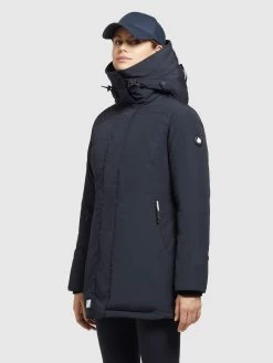 Khujo Winterjassen Winterjas Kanda 2 Dames Navy -Mode kledingwinkel 666522f8d8e0ed5a461054ee70a62986