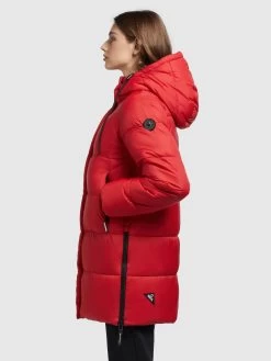 Khujo Winterjassen Winterjas Franee Dames Rood -Mode kledingwinkel 67516f6de3b94584bc6fb53830386e2b