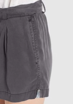 Khujo Shorts Regular Bandplooibroek Indira Dames Grijs -Mode kledingwinkel 688c273dff37d5b59d4a8672e55ce093