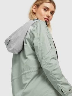 Khujo Tussenjassen Tussenjas FLAMES Dames Pastelgroen -Mode kledingwinkel 6b10ea9e49db3f9b9701f4685c129269