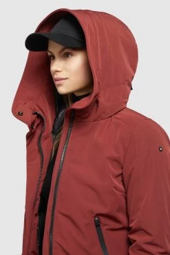Khujo Winterjassen Winterjas Viona 3 Dames Roestrood -Mode kledingwinkel 6dddd7ee9b38c2ddc979d437ac5578ed