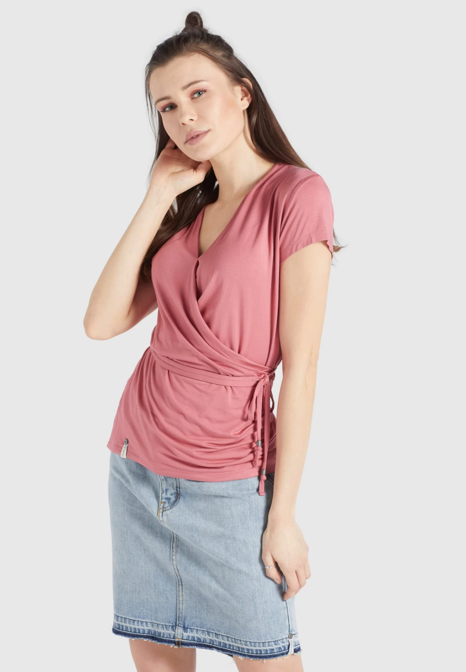Khujo T-shirts Shirt Leticia Dames Pink 2 Khujo T-shirts Shirt Leticia Dames Pink - Afbeelding 2