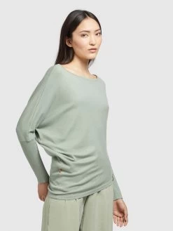 Khujo Fijngebreide Truien Trui Shea Dames Mintgroen -Mode kledingwinkel 74b1200e054095fe4ae5329117a01d59