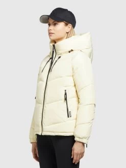 Khujo Winterjassen Winterjas Esila Dames Pasteelgeel -Mode kledingwinkel 758697b6a92e46d4f732dbf49e025324