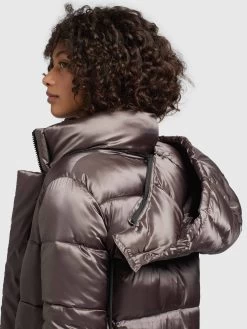 Khujo Wintermantels Wintermantel Julina Dames Taupe -Mode kledingwinkel 75a16c369d76192815fea59c09ed5fb9