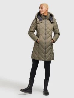 Khujo Tussenmantels Tussenmantel Aneth Dames Kaki -Mode kledingwinkel 75b0a54b11403afa1642afb75bf7e51e