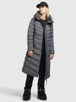 Khujo Wintermantels Wintermantel Ingram Dames Antraciet -Mode kledingwinkel 7701ad63b2990dedfdeb193dadcd5d6b