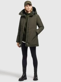 Khujo Winterjassen Winterjas Kanda 2 Dames Olijfgroen -Mode kledingwinkel 771170ec28c44794f686f65e3b827d71
