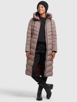 Khujo Wintermantels Wintermantel Ingram2 Dames Taupe -Mode kledingwinkel 77cab27232303c19b9335c6a2bb6a1da