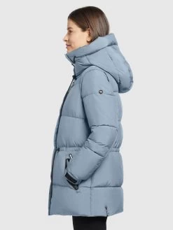 Khujo Winterjassen Winterjas Leviani2 Dames Duifblauw -Mode kledingwinkel 786a0281db16b03d26f172df44ac2ac3