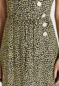 Khujo Blousejurken Blousejurk Porgy Dames Pasteelgeel / Zwart -Mode kledingwinkel 7955cee76a36ad88910e3d6379ba4936