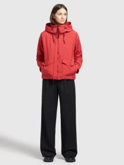 Khujo Tussenjassen Tussenjas BLAIR Dames Rood -Mode kledingwinkel 7be508db224fc49935a776311458731e